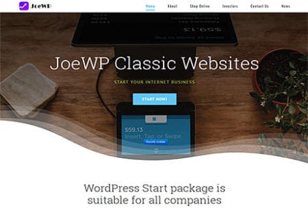 JoeWP WordPress Agency - WordPress Classic Website